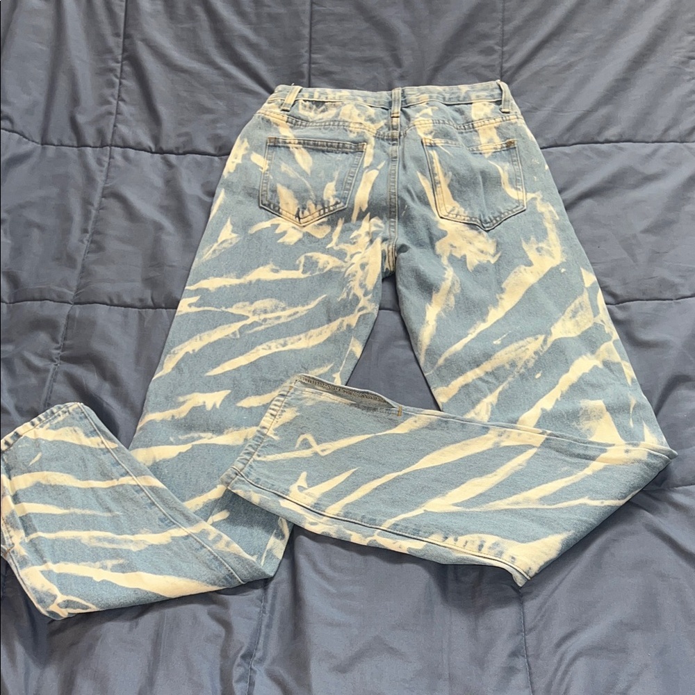 Lioness Blue and White Boot Cut Jeans - Picture 7 of 8